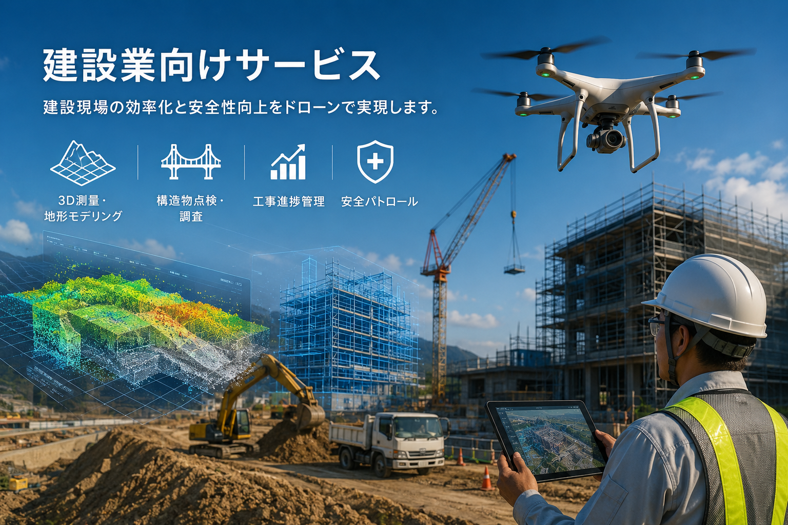 建設業向けドローンサービス